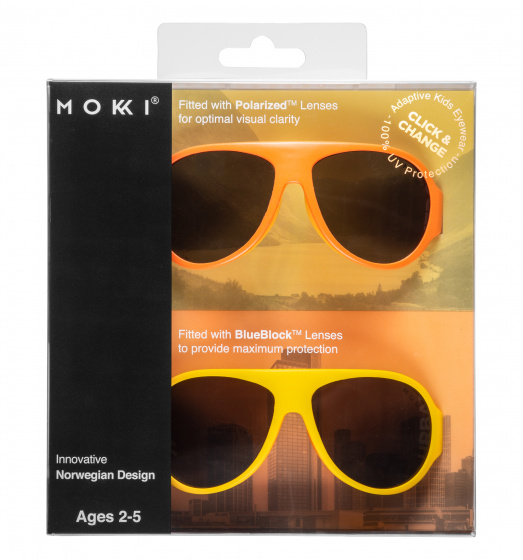 Lunettes de soleil Lunettes de soleil Click & Change pour enfants 2-5 ans jaune 2 pcs - Mokki – Image 5
