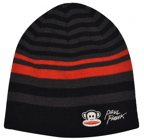 Bonnets chapeau junior coton noir/gris/rouge taille unique - Paul Frank – Image 2