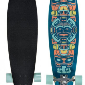Longboards longboard Seneca 97 x 23 cm bois noir/bleu - Playlife