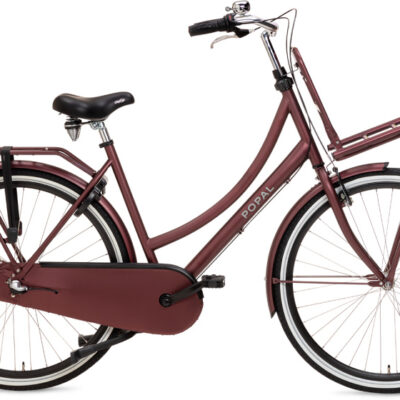 Vélos de transport dames Daily Dutch Basic+ 28 Pouces 59 cm Femme 3SP Frein à rétropédalage Rouge-brun - Popal