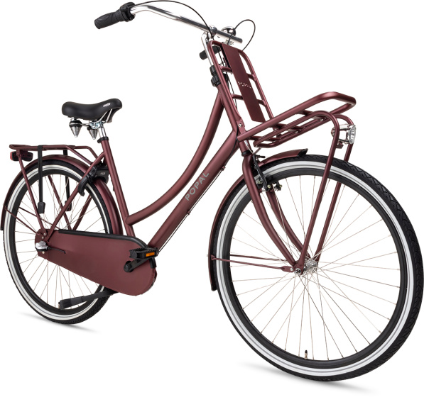 Vélos de transport dames Daily Dutch Basic+ 28 Pouces 59 cm Femme 3SP Frein à rétropédalage Rouge-brun - Popal – Image 2
