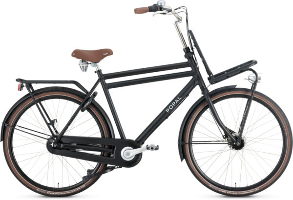 Vélos de transport hommes Daily Dutch Prestige 28 Pouces 57 cm Homme 7SP Rollerbrakes Noir mat - Popal