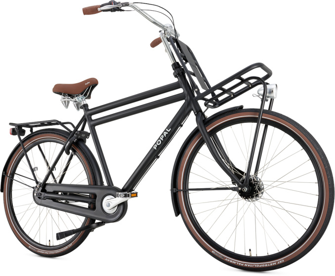 Vélos de transport hommes Daily Dutch Prestige 28 Pouces 57 cm Homme 7SP Rollerbrakes Noir mat - Popal – Image 2