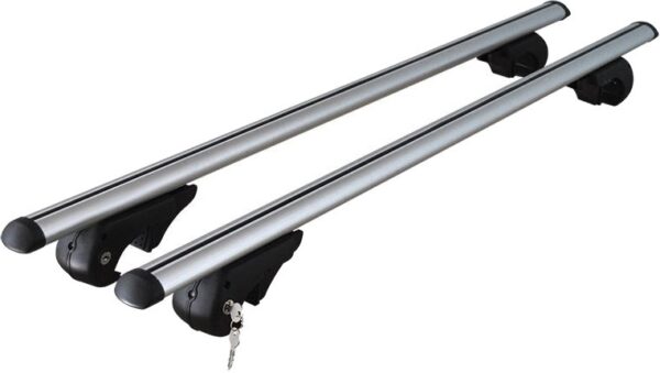 Supports toits ensemble de barres de toit en aluminium 120 cm argent - Menabo