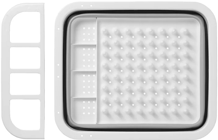 Dishwashing racks porte-vaisselle pliable 31,5 x 36,5 x 13 cm gris/blanc - ProPlus – Image 4