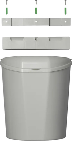 Storage poubelle avec couvercle 6 litres 29,5 cm gris clair - ProPlus – Image 6