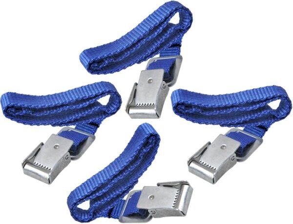 Bike carrier accessories sangles vélo avec boucle en métal 40cm bleu 4 pièces - ProPlus – Image 2