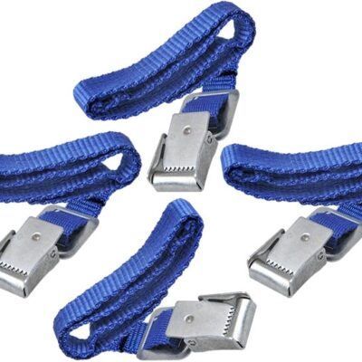 Bike carrier accessories sangles vélo avec boucle en métal 40cm bleu 4 pièces - ProPlus