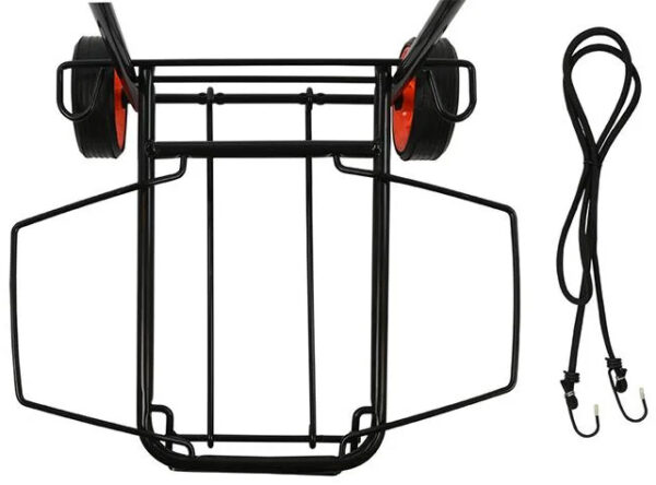 Luggage trolleys chariot à bagages pliable 30 kg acier noir - ProPlus – Image 6
