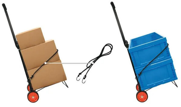 Luggage trolleys chariot à bagages pliable 30 kg acier noir - ProPlus – Image 7