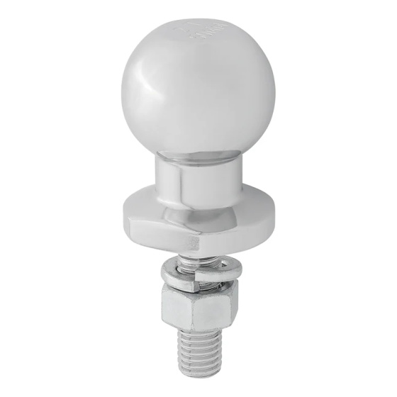 Towballs boule d'attelage 50 mm acier droit M16 x 55 mm argenté - ProPlus – Image 2