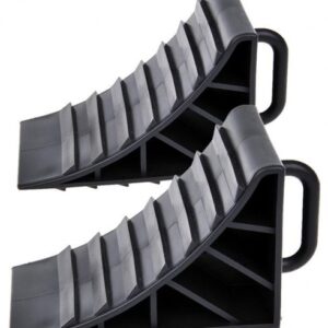Wheel chocks cale de roue en plastique avec poignée 16,5 cm noir 2 pièces - ProPlus