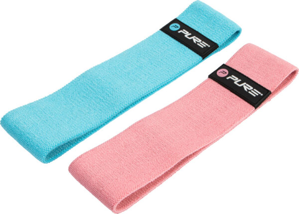 Rouleaux de mousse bandes de résistance polyester bleu/rose 2 pièces - Pure2Improve – Image 2