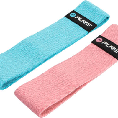 Rouleaux de mousse bandes de résistance polyester bleu/rose 2 pièces - Pure2Improve