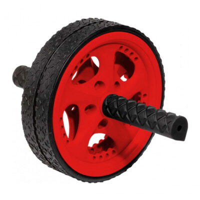 Entraîneurs muscle abdominaux roue d'entraînement 25 x 22 cm rouge/noir - Pure2Improve