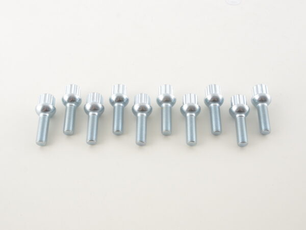Jeu de boulons de roue (10 pcs.) Longueur d'arbre 35 mm Collier sphérique argent M12x1,5 - – Image 2