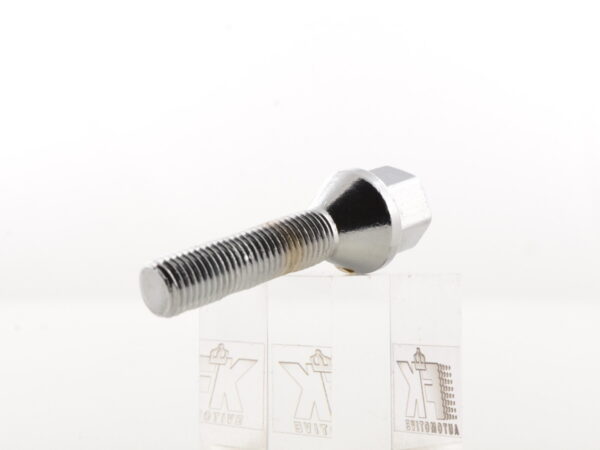 Jeu de boulons de roue (8 pièces), longueur d'arbre 43 mm, collier conique, chrome M12x1,5 - – Image 4