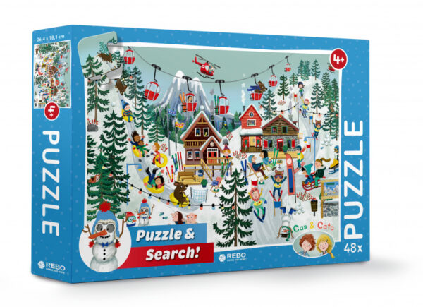Puzzles puzzle Cas & Cato Winter junior 48 pièces - Rebo Productions – Image 2