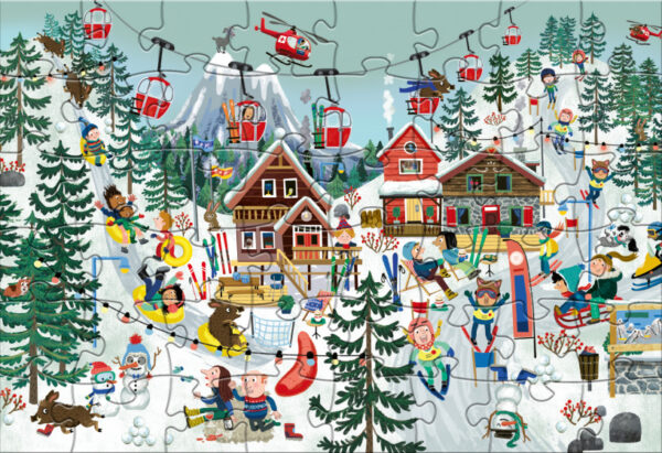 Puzzles puzzle Cas & Cato Winter junior 48 pièces - Rebo Productions – Image 3