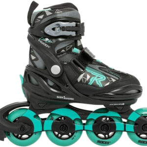 Patins à roulettes en ligne Moody Tif patins à roues alignées noir/aqua taille 30-35 - Roces