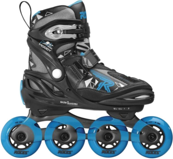 Patins à roulettes en ligne Moody Tif patins à roues alignées noir/bleu taille 30-35 - Roces – Image 2