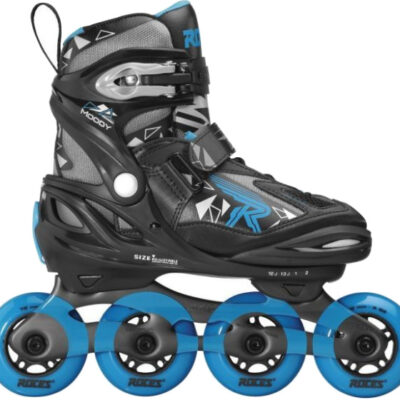 Patins à roulettes en ligne Moody Tif patins à roues alignées noir/bleu taille 30-35 - Roces