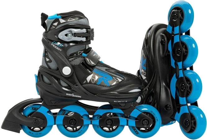 Patins à roulettes en ligne Moody Tif patins à roues alignées noir/bleu taille 30-35 - Roces – Image 4