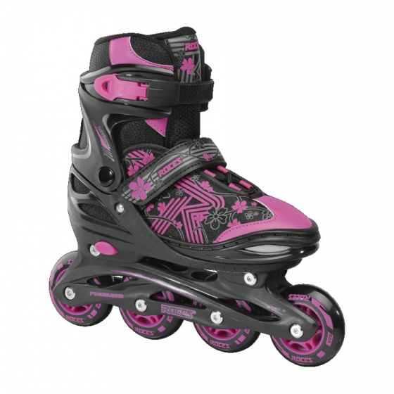 Patins à roulettes en ligne patins à roues alignées Jokey 3.0 softboot 82A noir/rose taille 26-29 - Roces – Image 2
