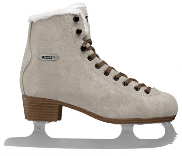 Patins de figure patinage artistique en daim Eco-fur brun taille 42 - Roces – Image 2