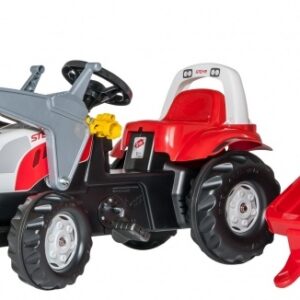 Pedal tractors tracteur escaliers RollyKid Steyr 6165 CVT rouge junior - Rolly Toys