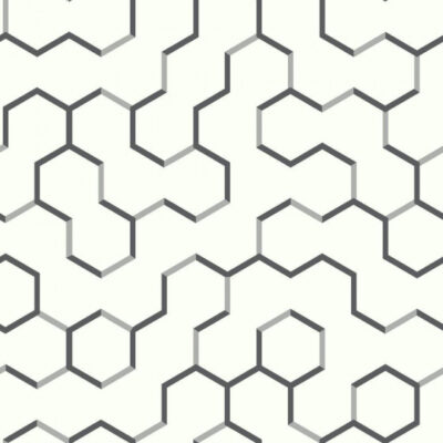 Wallpaper Peel and Stick Papier peint géométrique 503 cm Vinyl Grey - RoomMates