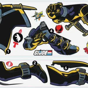 Wall decals GI Joe Retro Snake Eyes Sticker mural 93 cm 16 pièces - RoomMates