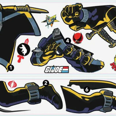 Wall decals GI Joe Retro Snake Eyes Sticker mural 93 cm 16 pièces - RoomMates