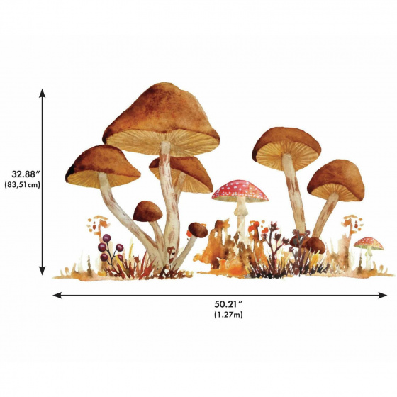 Wall decals Mushroom Sticker mural Junior 83,51 x 127 cm Marron - RoomMates – Image 3