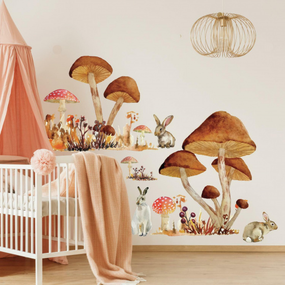 Wall decals Mushroom Sticker mural Junior 83,51 x 127 cm Marron - RoomMates – Image 7