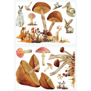Wall decals Mushroom Sticker mural Junior 83,51 x 127 cm Marron - RoomMates