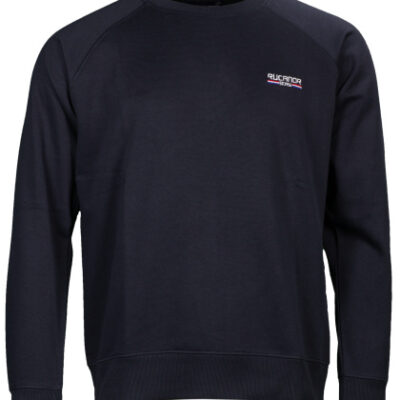 Fitness pull Roger sweat-shirt col ras du cou bleu foncé taille M - Rucanor