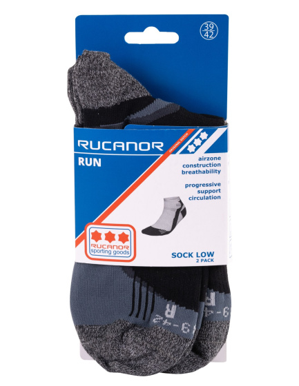 Running socks Chaussettes de course courtes 2-pack noir taille 39-42 - Rucanor – Image 6