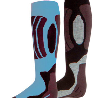 Ski socks Svindal chaussettes de ski 2-pack unisexe noir/bleu clair taille 43-46 - Rucanor
