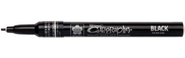 Stylos stylo calligraphique 1,8 mm aluminium/mélamine noir - Sakura – Image 2