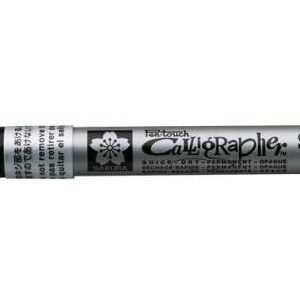 Stylos Pen-touch marqueur permanent calligraphie 1.8 mm argent - Sakura
