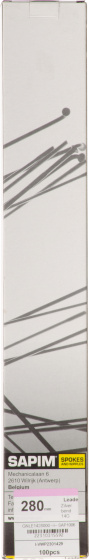 Rayons Leader rayon 14-290 acier inoxydable sans téton (100pcs) argenté - Sapim – Image 6
