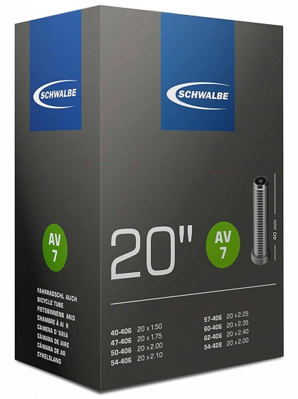 Chambres à air 20 inch chambre à air 20 pouces (40/62-406, 54-428) AV 40 mm - Schwalbe
