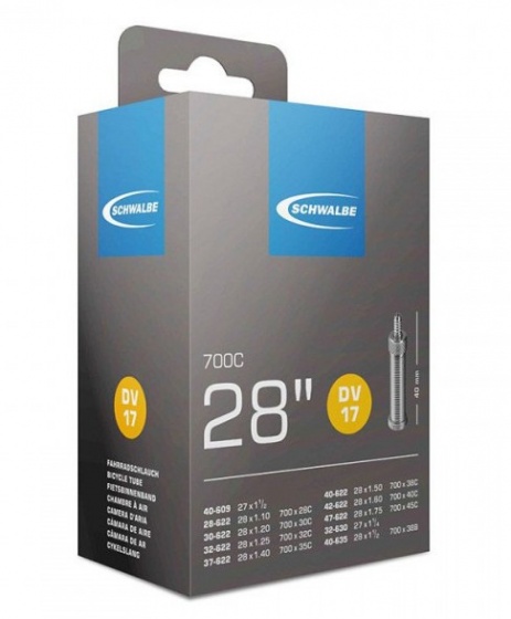 Chambres à air 27 inch tube intérieur 27/28 x 1,10/1,75 (28/47-609/635) DV 40 mm - Schwalbe – Image 2