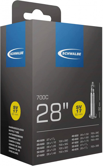 Chambres à air 28 inch chambre à air SV17 28 pouces (28/47-622/635) SV 50 mm - Schwalbe – Image 2