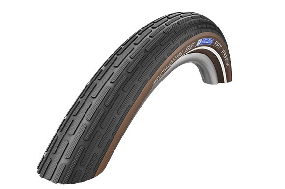 Pneux 28 Inch pneu Fat Frank extérieur 28 x 2,00 (50-622) noir/brun - Schwalbe