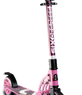 Children's scooters scooter 2 roues pour enfants Frein à pied pliable Rose/Noir - Six Degrees