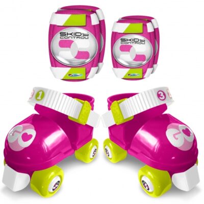 Patins à roulettes Patins à roulettes avec protection Filles Rose taille 23-27 - Skids Control