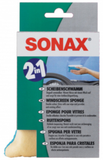 Sponges éponge de fenêtre 8 x 16 cm viscose jaune/vert - Sonax – Image 2