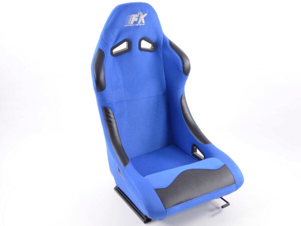 Sièges sport FK Sièges baquets complets pour voiture Set Basic tissu bleu - – Image 2